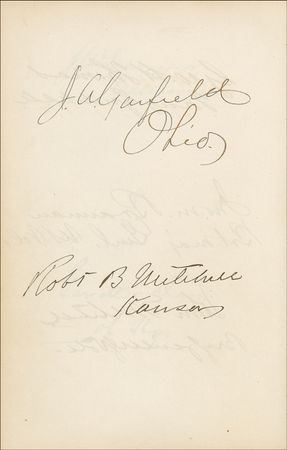 Lot #193 Civil War Era Autograph Album: Remarkable album signed by more than two hundred 19th century notables, including presidents Grant, Johnson, and Garfield plus Civil War generals Sherman, McClellan, Beauregard and Sheridan - Image 7