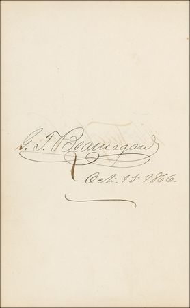 Lot #193 Civil War Era Autograph Album: Remarkable album signed by more than two hundred 19th century notables, including presidents Grant, Johnson, and Garfield plus Civil War generals Sherman, McClellan, Beauregard and Sheridan - Image 9