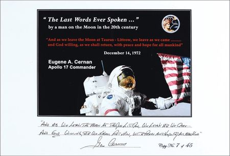 Lot #462 Apollo 17: Gene Cernan 