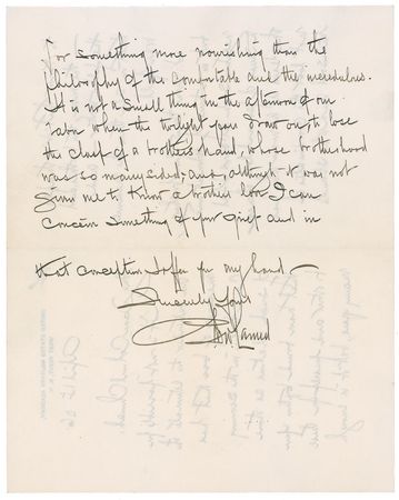 Lot #279 Thomas W. Lamont Handwritten Letter Signed - Image 3
