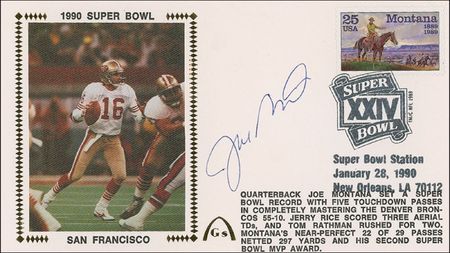 Lot #1266 Joe Namath and Joe Montana Commemorative Covers - Image 2