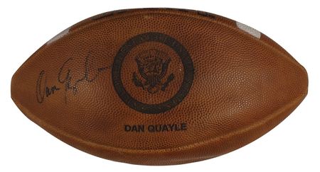 Lot #10 George Bush, Dan Quayle, and George Schultz Footballs - Image 2