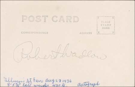 Lot #353 Robert Wadlow Signed Photograph - Image 1