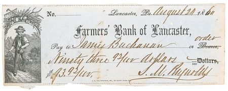 Lot #8 James Buchanan Check