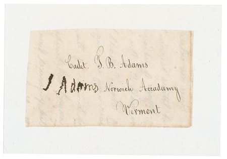 Lot #2 John Adams: Uncommon Adams free frank to a