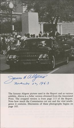 Lot #269 Kennedy Assassination: Abraham Zapruder and Ike Altgens: Eyewitnesses to JFK’s assassination and their famous images - Image 2
