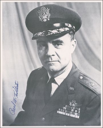Lot #378 Enola Gay: Paul Tibbets Photograph and Stamps - Image 1