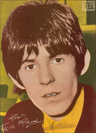 Lot #833 Rolling Stones: Keith Richards: Precise Keith Richards signature originally done for 16 Magazine in 1966 - Image 2
