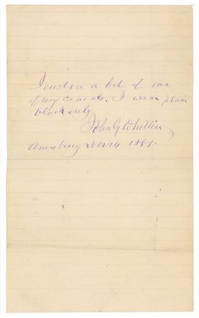 Lot #626 John Greenleaf Whittier - Image 1