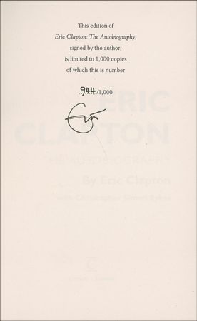 Lot #744 Eric Clapton Book - Image 1