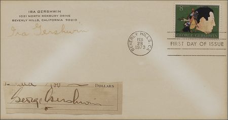 Lot #761 George and Ira Gershwin First Day Cover - Image 2
