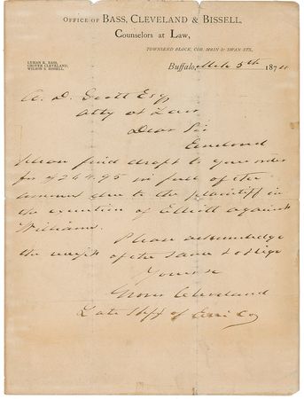 Lot #18 Grover Cleveland: A proud former New York