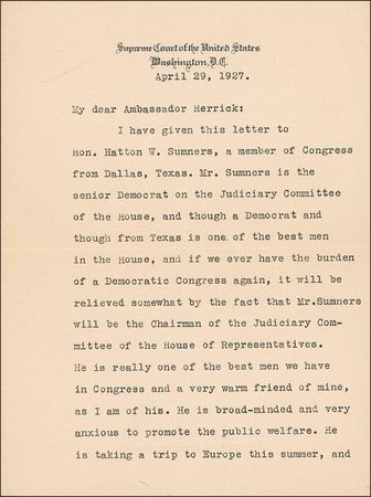 Lot #342 Supreme Court: William H. Taft - Image 1