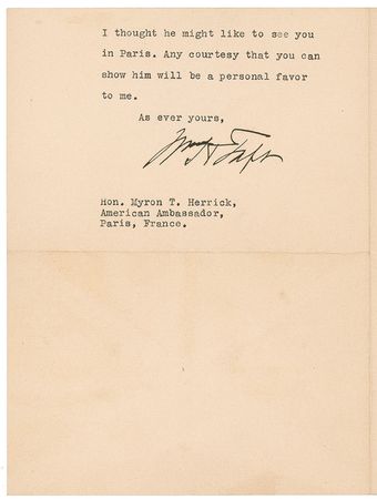 Lot #342 Supreme Court: William H. Taft - Image 2