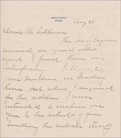 Lot #339 Supreme Court: Harlan F. Stone Handwritten Letter Signed - Image 1