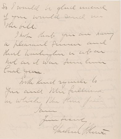 Lot #339 Supreme Court: Harlan F. Stone Handwritten Letter Signed - Image 2