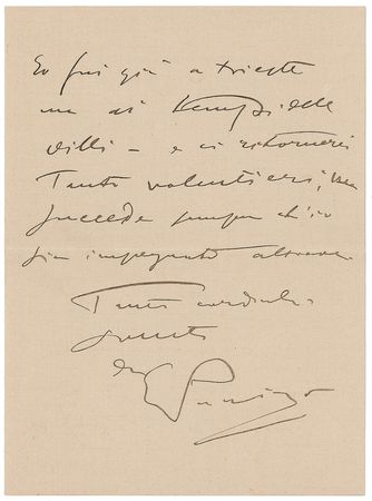 Lot #687 Giacomo Puccini: Puccini prepares to present Madame Butterfly in Paris - Image 2