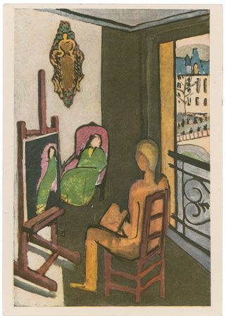 Lot #590 Henri Matisse: Matisse signs his image in The painter - Image 2