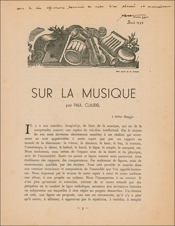 Lot #680 Arthur Honegger - Image 1