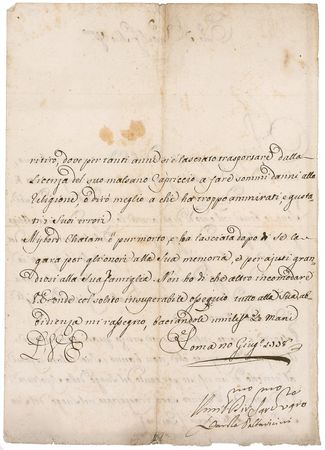 Lot #622 François-Marie Arouet Voltaire: Cardinal Lassaro Pallavicini Signed Letter - Image 2
