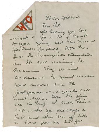 Lot #953 W. C. Fields: Fields reaches out to a fragile fellow actor: ?Dr. Fields also prescribes fewer friends ?absolute quiet? ? I, like the firemen will be on call 24 hours per? - Image 1