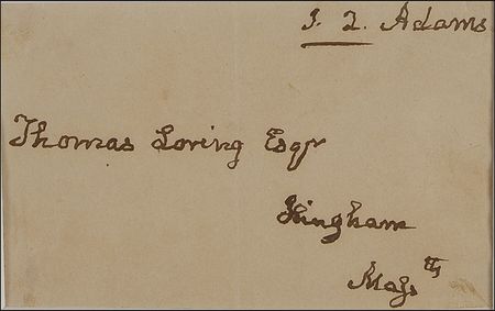 Lot #5 John Quincy Adams Free Frank
