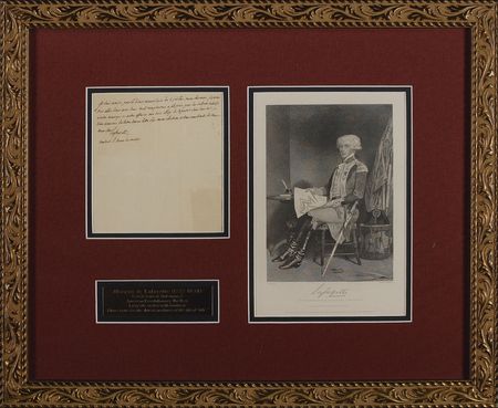 Lot #394 Marquis de Lafayette: Lafayette celebrates the birth of the United States: “I have come for the American dinner of the 4th of July” - Image 1