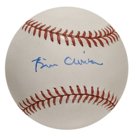 Lot #21 Bill Clinton Baseball