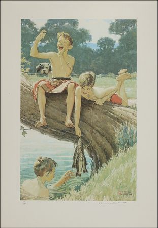 Lot #608 Norman Rockwell Lithograph - Image 1