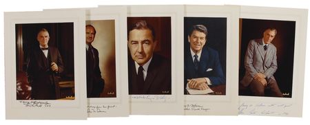 Lot #172 Bachrach Photographs: Nine Bachrach portraits including Reagan and the photographer himself - Image 2