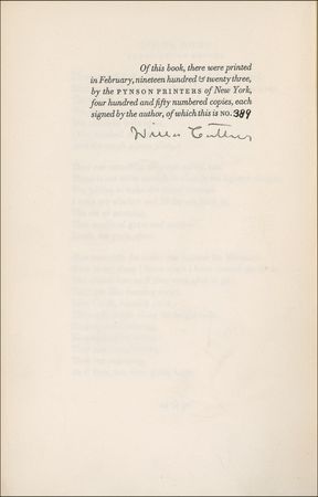 Lot #540 Willa Cather Book - Image 1