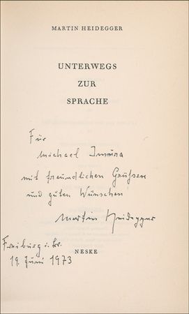 Lot #253 Martin Heidegger Book - Image 1