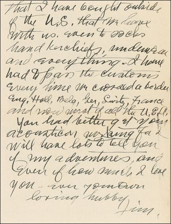 Lot #1265 James Naismith: In a scarce ALS, the inventor of basketball takes to the high seas - Image 4