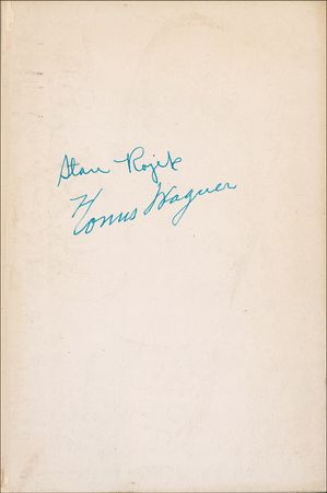 Lot #1318 Honus Wagner: The Flying Dutchman signs a book on the Pittsburgh Pirates - Image 1