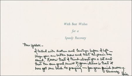 Lot #22 Bill Clinton: “The one good result of your