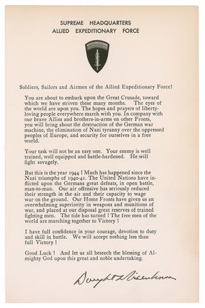 Lot #34 Dwight D. Eisenhower: Eisenhower signs his