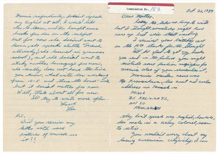 Lot #294 Lee Harvey Oswald: Warren Commission Exhibit No. 183?Oswald writes his mother while his wife vacations with her KGB uncle - Image 1