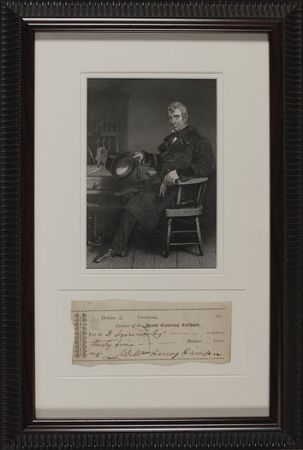 Lot #67 William Henry Harrison: Harrison ‘state bank’ check from his tenure as an Ohio politician - Image 1