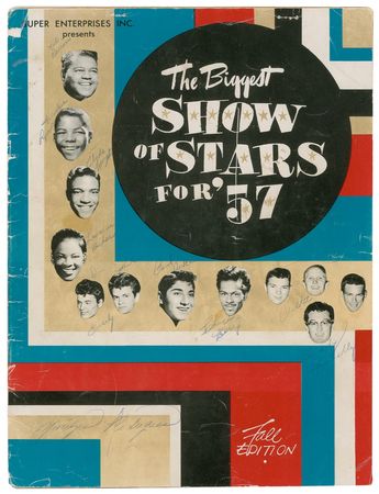 Lot #774 Buddy Holly, Frankie Lymon, and Chuck Berry: Vintage 1957 Alan Freed rock n? roll program signed by Holly, Lymon, and Berry - Image 4