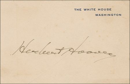Lot #73 Herbert and Lou Henry Hoover White House Cards - Image 1