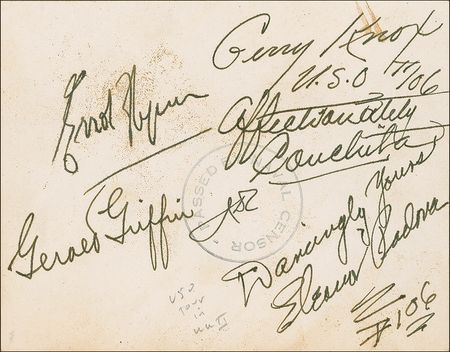 Lot #956 Errol Flynn Signature - Image 1