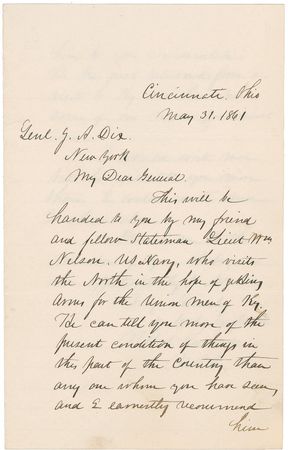Lot #365 Robert Anderson: The Hero of Fort Sumter requests arms for his Kentucky fighters - Image 1