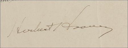 Lot #72 Herbert Hoover Signed Document - Image 2