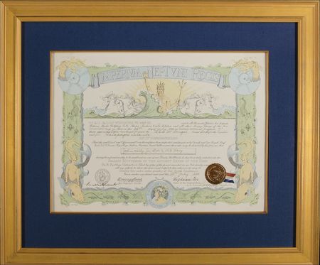 Lot #134 Franklin D. Roosevelt: Sailing to the Galapagos Island in 1938, FDR recognizes one seaman’s transformation from pollywog to shellback - Image 1