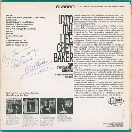 Lot #708 Chet Baker - Image 1