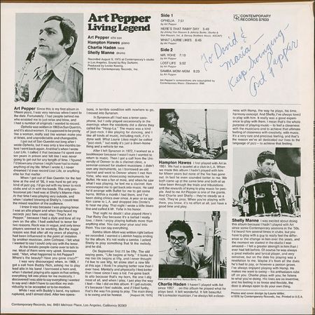 Lot #812 Art Pepper - Image 1