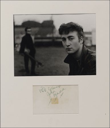 Lot #718 Beatles: John Lennon Signature - Image 1