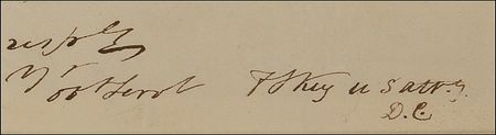 Lot #574 Francis Scott Key Signature - Image 1
