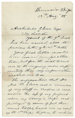 Lot #200 Jefferson Davis: The Confederate president laments the ?loss of my papers when my library in Misi. was pillaged by some of Gen?l Sherman?s troops.? - Image 1