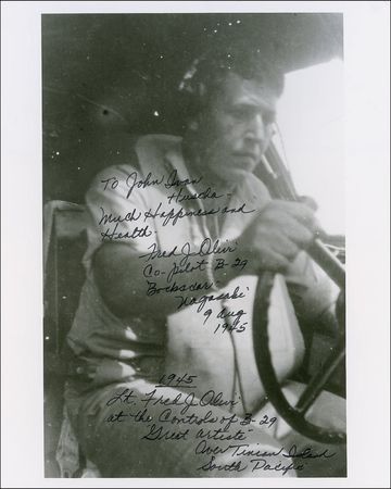 Lot #377 Enola Gay: Fred Olivi: “I have a colored photo with the ‘Enola Gay’ and ‘Bockscar’ in one photo. It’s very unique!” - Image 2